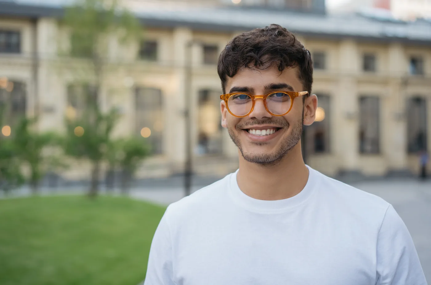 An adult smiling with no visible braces An adult smiling with no visible braces