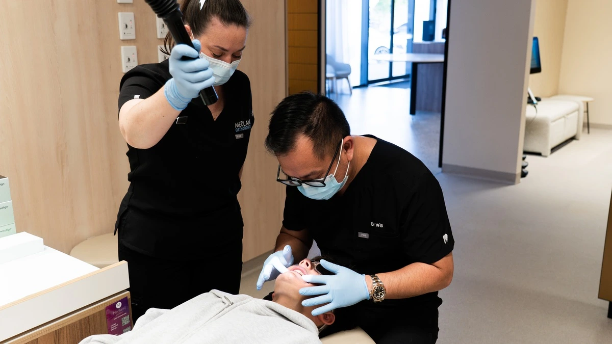 A teenage Medland Orthodontics patient A teenage Medland Orthodontics patient