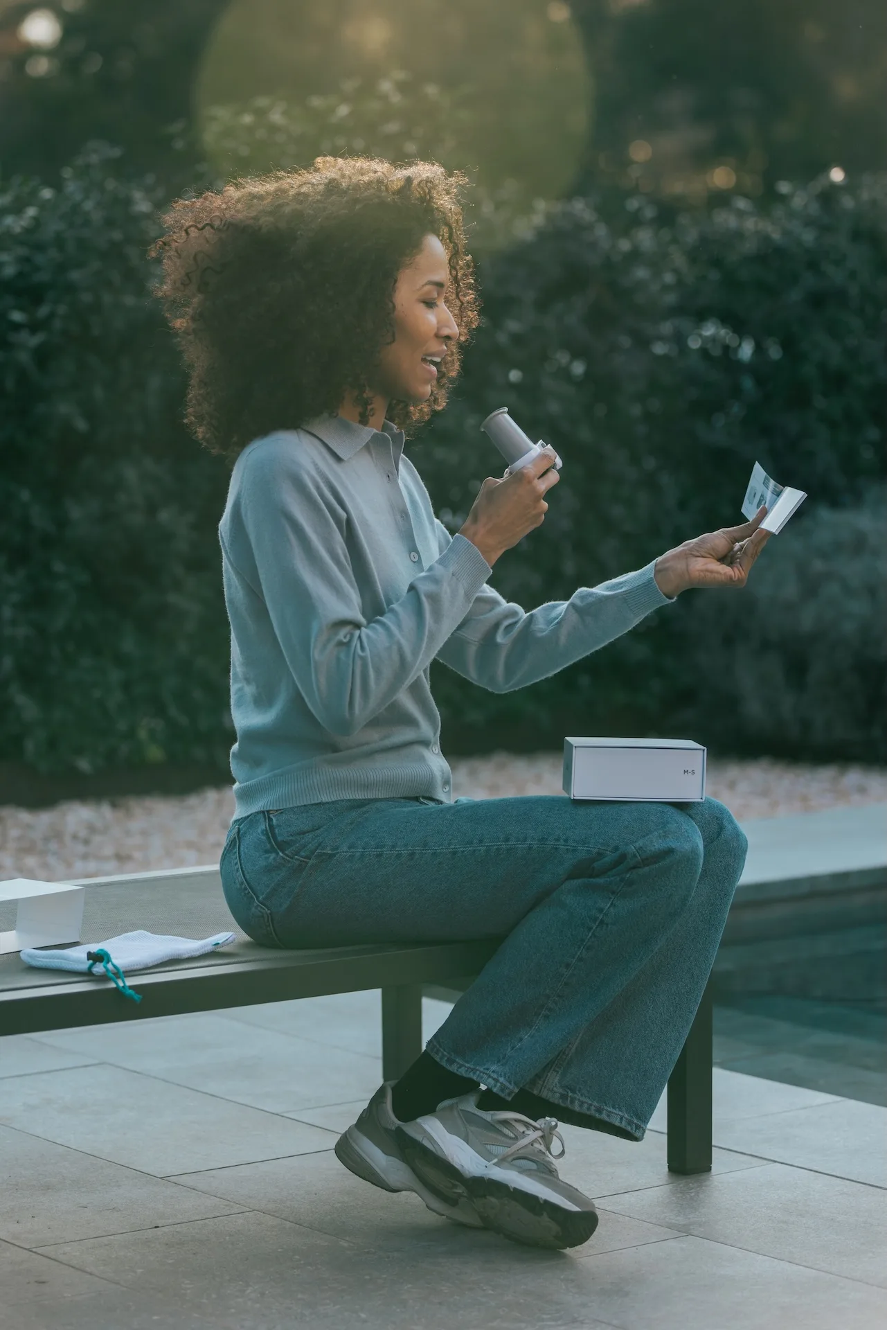 Patient taking a guided scan of their teeth with a smartphone